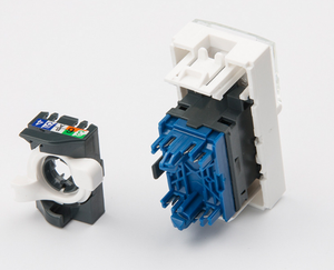 Zhefan 45*22.5 UTP Cat6 Legrand loại <span class=keywords><strong>RJ45</strong></span> mặt tấm Cat6 <span class=keywords><strong>RJ45</strong></span> kết nối toolless Keystone <span class=keywords><strong>jack</strong></span> - Product Image 4