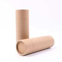 Tubes de baume à lèvres en papier kraft brun écologiques personnalisés, faits à la main, recyclables, biodégradables, emballage de haute qualité avec estampage à chaud