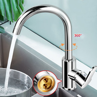 Robinets d'eau en laiton commerciaux robinets mitigeurs de cuisine mitigeur mitigeur robinet d'évier de cuisine chaud et froid à levier unique