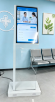 Kiosque à écran tactile OLED transparent |   Capacitif à 10 points |   Transmittance élevée de 43% |   Afficheur numérique sur pied pour magasin de détail