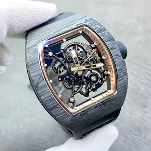 Bracelet en silicone, résistant à l'eau. Montre carrée de 41 mm. Design classique mécanique de haute qualité. Montre à mouvement mécanique. - Product Image 2