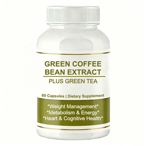 แคปซูลสารสกัดเมล็ดกาแฟเขียวออร์แกนิกแบบขายส่ง OEM ODM พร้อมกรดคลอโรจีนิก อาหารเสริมแคปซูลเมล็ดกาแฟเขียว - Product Image 1