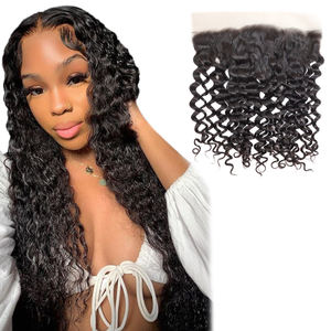 Paquetes de cabello humano brasileño de onda profunda 13x4 con cierre Paquetes de cabello humano Remy con cierre de encaje Extensiones de cabello humano Queen <span class=keywords><strong>Mary</strong></span> - Product Image 1