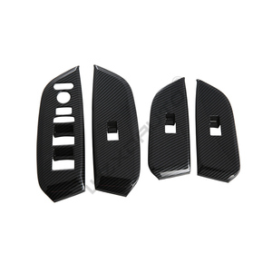 WZXD RHD Carbon Fiber Gear Shift Trim Kit Stickers Inner <b>Window</b> Switch Button Cover 2020 For CITY - Product Image 3