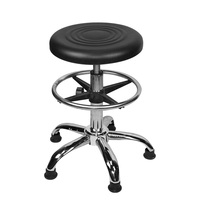 Chaise antistatique ESD Hanyang Clean Lab avec revêtement en cuir PU et structure métallique