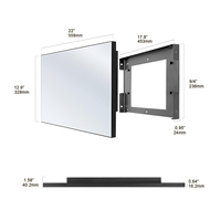 Televisor LED Inteligente para Baño con Espejo de 24 Pulgadas, Resistente al Agua IP65, WiFi, Android - Hotel y Spa