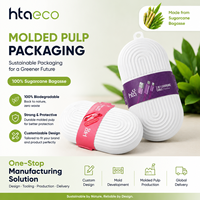 Insert de protection personnalisé en pulpe de canne à sucre moulée biodégradable pour boîte électronique en fibre, plateau d'emballage intérieur en papier