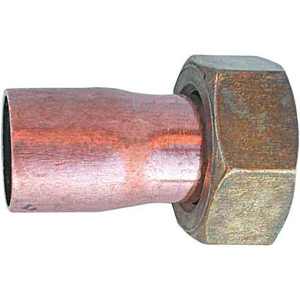 CONNECTEUR À SOUDER DEMI FEMELLE ÉCROU PIVOTANT HAUT 12X1/2 RACCORDS pour 50mm EN ACIER INOXYDABLE CUIVRE LISSE BSPT SIGHT GLASS - Product Image 1