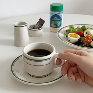 Tasse à café arabe en céramique 6.8 oz couleur minimaliste ensemble tasse et plat cadeaux <span class=keywords><strong>de</strong></span> fête d'affaires - Product Image 4