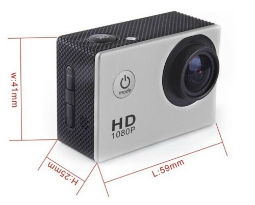 Silver 1080P HD Helmet Sports 12MP DVR Recorder Car Bicycle Waterproof SJ4000 Camera
