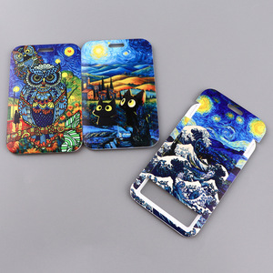 Nuevo Cordón para Tarjetas con Diseño de la Noche Estrellada de Van Gogh y Búho, Correa Creativa para Colgar con Porta Identificación - Product Image 3
