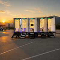 Douche et toilettes mobiles sur remorque, toilettes portables avec équipement de base