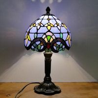 Vente en gros et directe de mosaïques d'église en verre coloré sur mesure et de lampes de table/bureau LED 8 pouces économiques