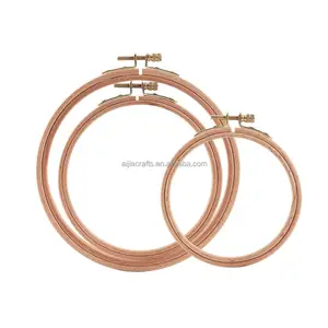 High Quality Wholesale Knitting Tool Adjustable Beech Wood Frame Circle Cross Stitch Toy Hoops Ring Embroidery Hoop