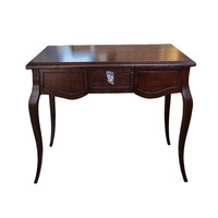 Console traditionnelle en bois foncé avec pieds cabriole, style provincial français, pour entrée, hôtel, salon, vente en gros, OEM, sur mesure