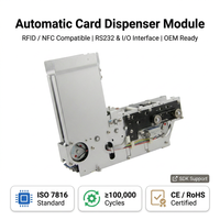 Distributeur automatique de cartes motorisé, module d'émission de cartes magnétiques IC, RS232 USB pour borne de service libre, distributeur automatique de cartes