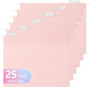 Thư mục tập tin treo gia cố 25 gói với nhãn cắt 1/5 có thể điều chỉnh, được sử dụng cho các tập tin lớn và Tủ hồ sơ nặng. - Product Image 1
