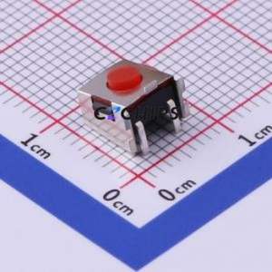 TAS-608R-V-T/R Tactile Switch SMD Switch Single Pole Single Throw Round Button Horizontal Mount 7.55mm - Product Image 1
