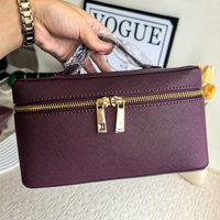 Trousse de Maquillage Professionnelle de Voyage Bordeaux, Grande Capacité, Organisateur de Toilette Portable, Boîte de Beauté