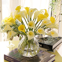 Meistverkaufte Mini Calla-Lilie PU Kunstblume für Weihnachten Hochzeit Abschlussfeier Segnung DIY Heimdekoration Fotografie-Requisiten