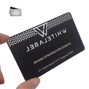 Tùy chỉnh hiện đại Matte đen tròn góc thép không gỉ kim loại thẻ kinh doanh cao cấp sâu khắc Chất lượng in ấn - Product Image 5