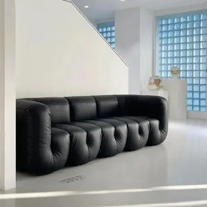 ATUNUS moderno cuero negro el DS 707 philip Malouin sofa muebles de sala de estar divani piso relax sofa de ocio