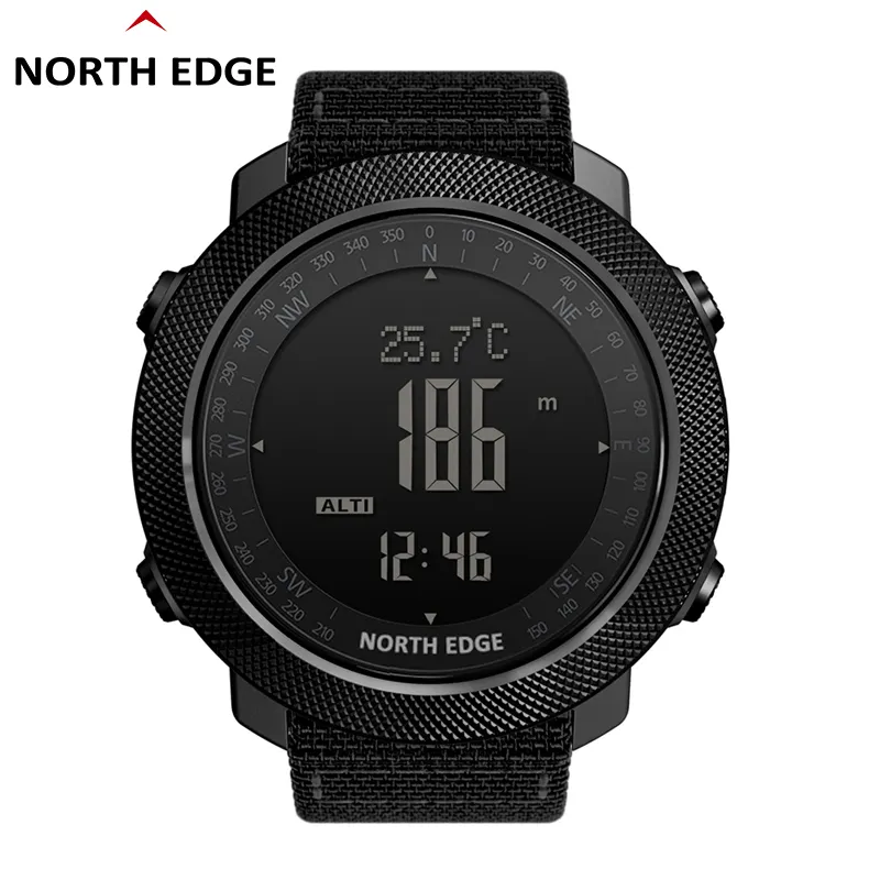 North Edge Smart watch Display low battery Waterproof pacer stopwatch Air pressure Highly Compass APACHE