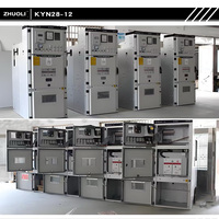 Appareillage de commutation intérieur haute tension en acier inoxydable KYN28 12kV, courant nominal 630A-3150A, IP4X, personnalisé pour les postes de transformation