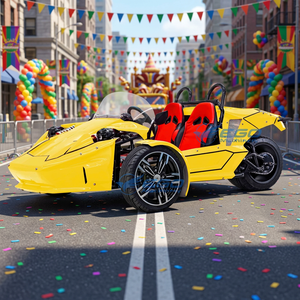 Triciclo Eléctrico de Tres Ruedas con Cabina Abierta, Dos Plazas, Color Personalizado, Certificado CE, Capacidad de Carga de 300 kg, Venta Caliente - Product Image 1