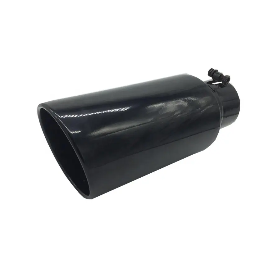 TRUCKS EXHAUST PIPE BLACK PAINTED DIESEL EXHAUST TIP 4" INLET 5" OUTLET 12" LONG