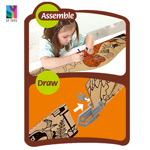 SY đồ chơi unisex DIY vẽ tông giấy đường sắt Khủng long đồ chơi thiết lập theo dõi Đồ chơi Hot Bán món quà tốt nhất giấy theo dõi xe cho trẻ em - Product Image 5