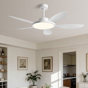 Ventilador <span class=keywords><strong>de</strong></span> <span class=keywords><strong>Techo</strong></span> <span class=keywords><strong>de</strong></span> 5 Aspas <span class=keywords><strong>de</strong></span> 46/56 Pulgadas con Motor DC, ABS, con Luz, Silencioso, Ahorro <span class=keywords><strong>de</strong></span> Energía, Lámpara Decorativa para el Hogar - Product Image 3