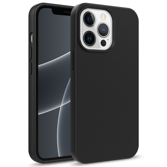 Recyclable Matte Biodegradable Eco-Friendly Wheat Straw Silicone Phone Case for iPhone 17 16 15 14 12 13 11 Pro Max 7 8 Plus SE