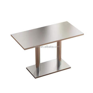 Moderno ristorante interno stile caffè in acciaio inox tavoli e sedie bianco tavolo e <span class=keywords><strong>arancione</strong></span> sedia per la caffetteria <span class=keywords><strong>mobili</strong></span> - Product Image 6