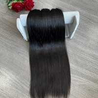 Натуральные необработанные вьетнамские волосы 15A Grade Straight Weave: прямые пучки из натуральных человеческих волос для женщин, натуральный черный цвет
