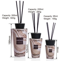 Flacon diffuseur de parfum d'ambiance en verre de luxe vide, 100ml, 200ml, 500ml, pour huiles essentielles, avec bouchon à vis, pour arômes uniques