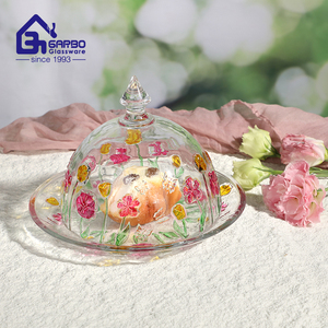 فراشة زهرة الحب تصميم جديد سعر المصنع بخاخ ملون تقديم طبق حلوى طبق حلوى جرة بالجملة - Product Image 4