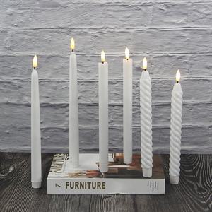 Ensemble de bougies <span class=keywords><strong>LED</strong></span> personnalisées en Offre Spéciale <span class=keywords><strong>Bougie</strong></span> conique sans <span class=keywords><strong>flamme</strong></span> pour dîner scintillant en plastique avec <span class=keywords><strong>flamme</strong></span> réelle en 3D - Product Image 4