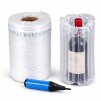 Rouleau de film à colonnes d'air 60µm Nylon + PE, film d'emballage gonflable pour bouteille de vin, lait en poudre, ordinateur portable, largeur personnalisée