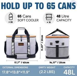 Sac isotherme de livraison de nourriture, échantillon gratuit, épais, noir, imperméable, sac thermique pour le déjeuner - Product Image 3