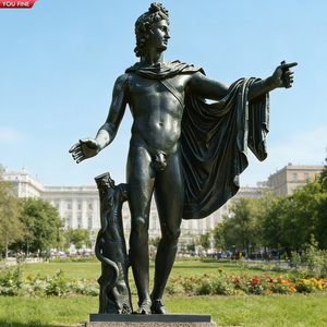 YOUFINE - Estatua de Apolo de Bronce Fundido a Tamaño Real, Escultura Clásica de la Mitología Griega para Decoración de Jardín y Exteriores - Product Image 1