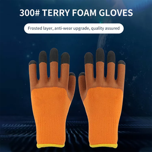 Guantes de trabajo de construcción industrial Durable impermeable con material de nitrilo de látex de PU con forro de nailon de algodón Muestra gratis - Product Image 3