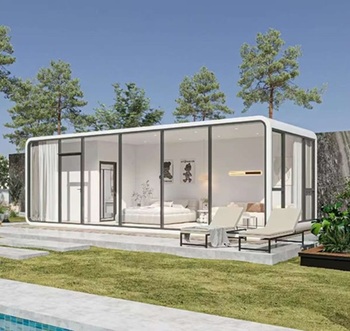 Space Capsule Mobile Home Bed Hotel Cabin Prefabricated Modular Container Small Capsule Room With Kitchen and Bathroom