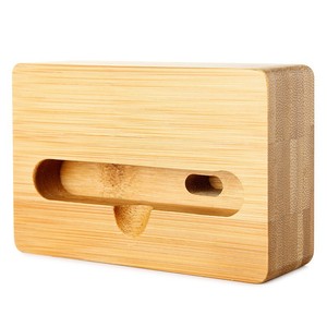 Wooden Phone <b>Stand</b> Amplifier Base For Desktop Music Playback And Live Streaming - Product Image 2
