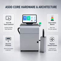 Mesin Printer Inkjet Industri Otomatis Online A500 Resolusi Tinggi untuk Pengkodean Tanggal Kadaluarsa Barcode Variabel pada Lini Pengemasan