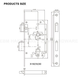 האירופית תקן איכות גבוהה בטיחות אש מדורגות morset עיצוב מודרני בסגנון מתכת דלת דלת ידית מנעול מנעול - Product Image 3