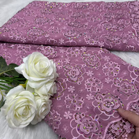Robes pour femmes brodées de haute qualité NI.AI, en tissu de coton et de mousseline de soie couleur café, dentelle soluble dans l'eau, techniques de tricotage