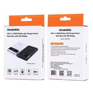 กล่องแบตเตอรี่ USB 3.0คู่กล่องชาร์จโทรศัพท์มือถือ QC 12000แสดงกรณีแบตเตอรี่ธนาคารพลังงานเชลล์ DIY 18650 MAh - Product Image 1