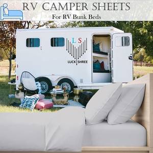Organic Cotton <strong>Caravan</strong> Bedding Sweat Wicking Temperature Balancing Camper, Motorhome, Travel Trailer Low Profile <strong>Fitted</strong> <strong>Sheet</strong> - Product Image 4