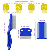 Furrivo – Ensemble de 6 peignes de luxe en acier inoxydable à dents fines pour animaux de compagnie (anti-puces et poux) – Outil de toilettage pour chiens et chats – OEM ODM Logo personnalisé